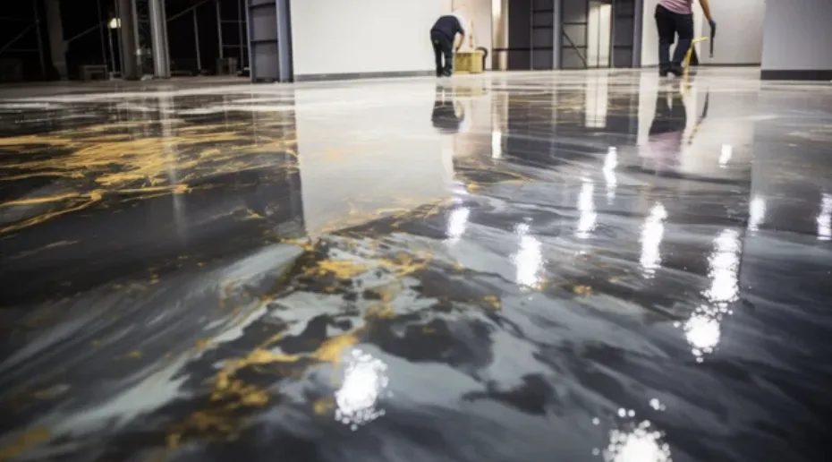 Commercial epoxy flooring for a business in Orem UT